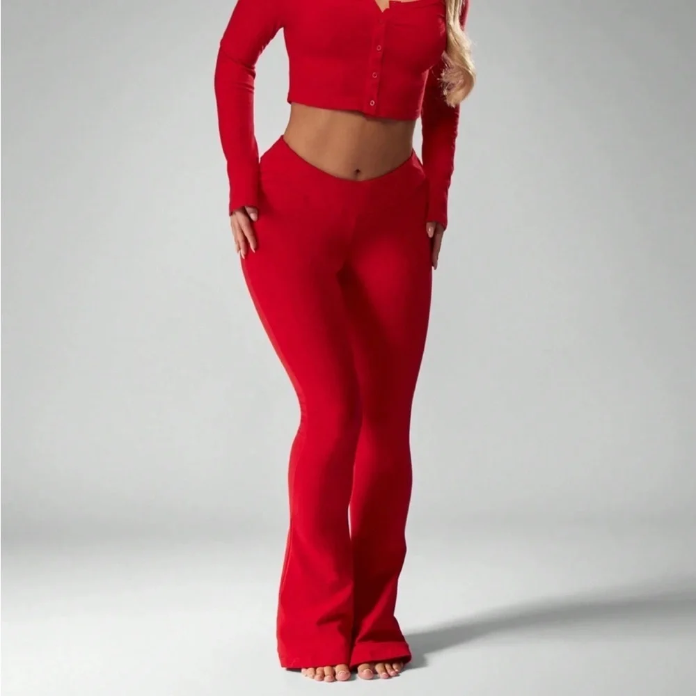 Missguided Red Pants & Jumpsuit Set